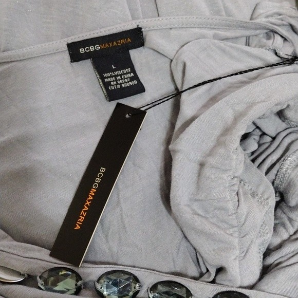 NWT BCBGMAXAZRIA Beaded Tunic Tank Top Mid-Thigh Casual Summer Dress Large - Picture 8 of 8